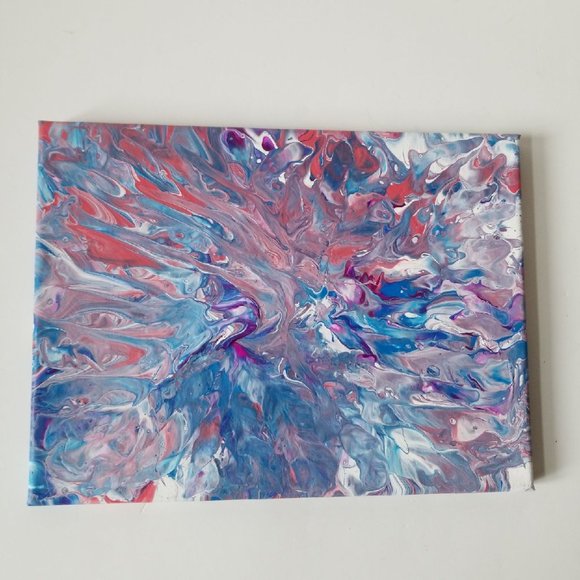 Acrylic Pour Painting 9" X 12"